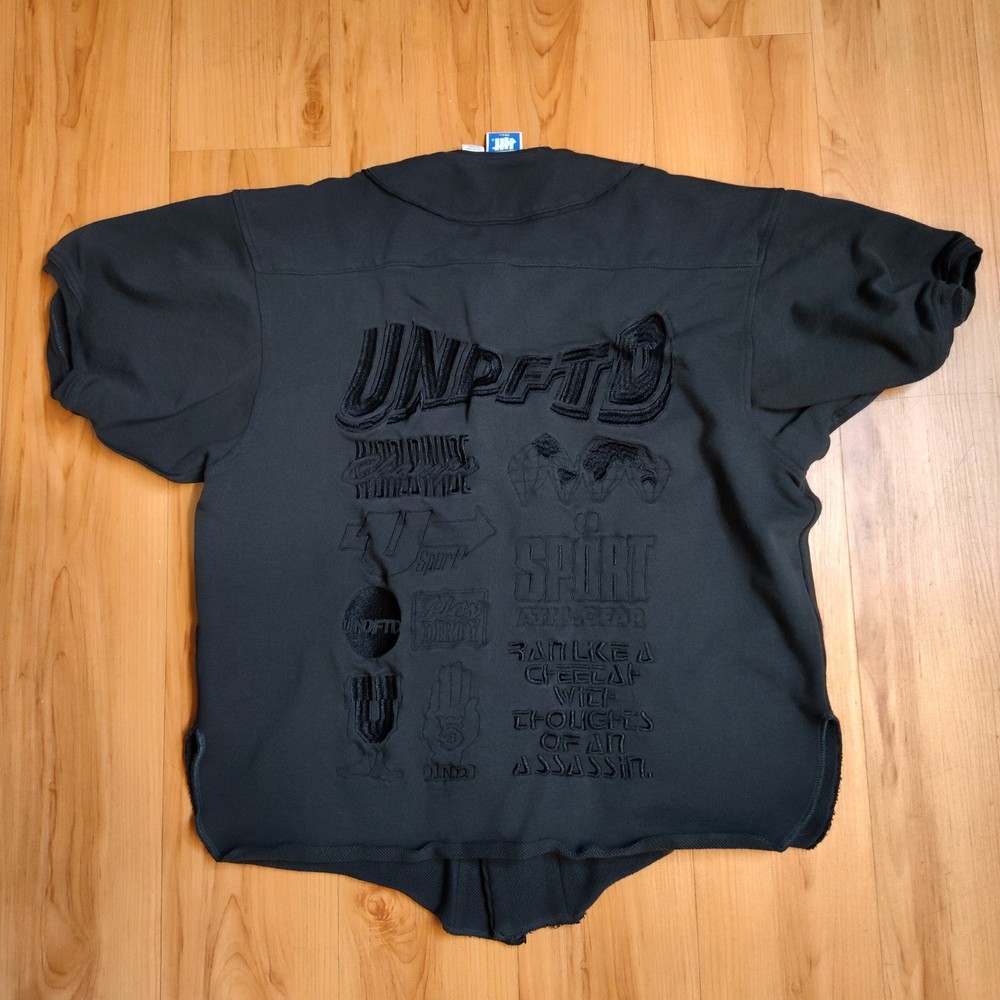 Undefeated Men's Baseball Jersey Black Sz S Undftd Embroidered