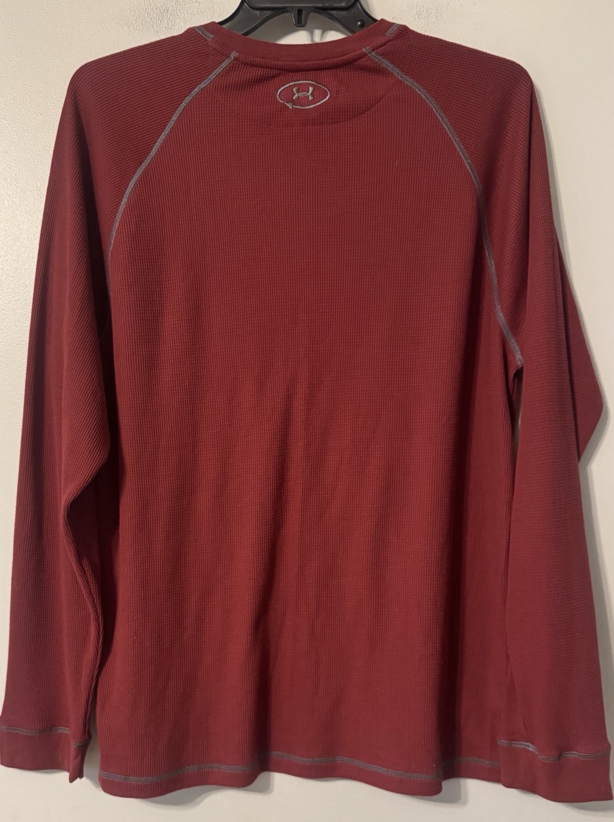 Under Armour Men's Thermal Shirt Maroon Long Sleeve Allseasongear Green Loose 2X gallery