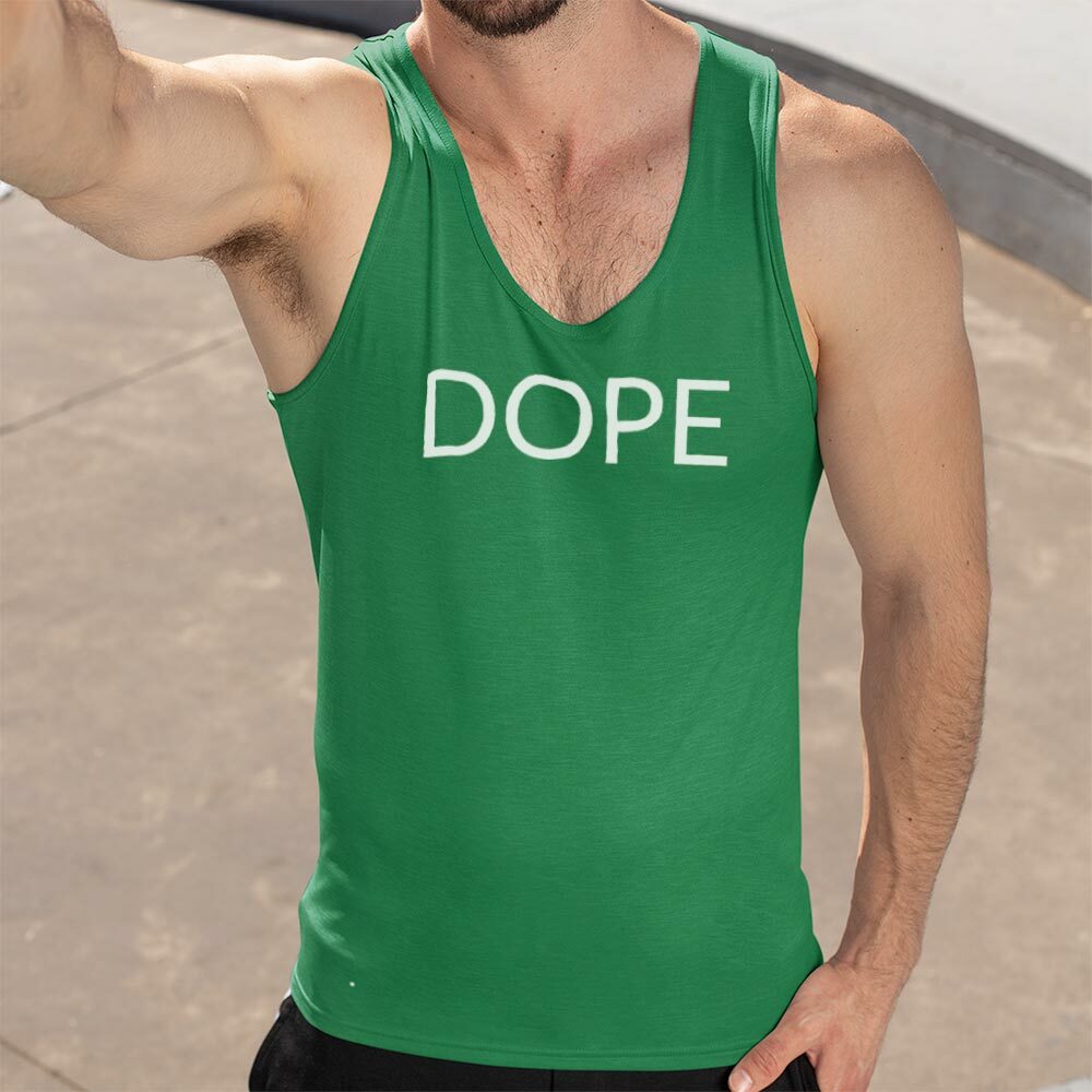 DOPE UnisexTank-Simple Minimal Printed One Liner