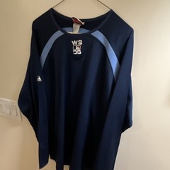 Majestic MLB Authentic Collection Raglan Crew Tee Navy/Light Blue Men’s XL