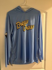 Milwaukee Brewers Blue Brew Crew Hoodie Fan Giveaway Medium