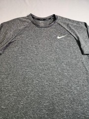 Nike Swim Performance Shirt Men XL Gray Long Sleeve Dri Fit Activewear Adult Tee