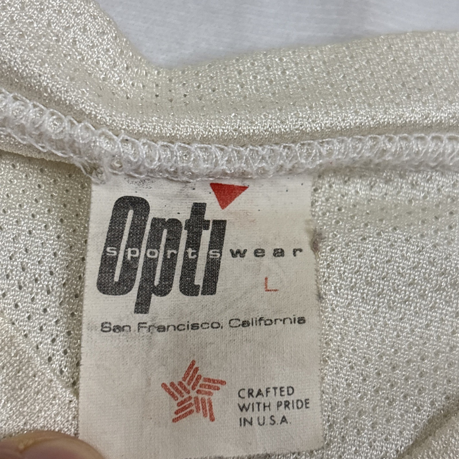 Vintage Optiwear Large High School Football Jersey Blue White #24 gallery