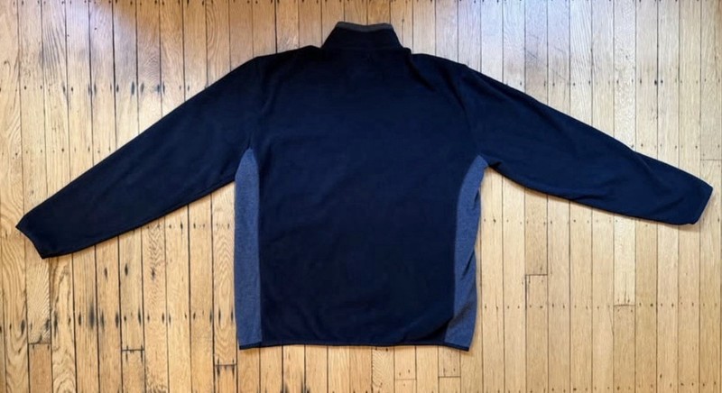Old Navy Active Men's 1/4 Zip Mock Neck Pullover Black Gray Long Sleeve Size L gallery