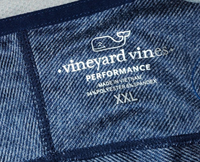 NICE Vineyard Vines Performance Men's Blue 1/2 Zip Pullover Shirt XXL POCKET 2XL gallery
