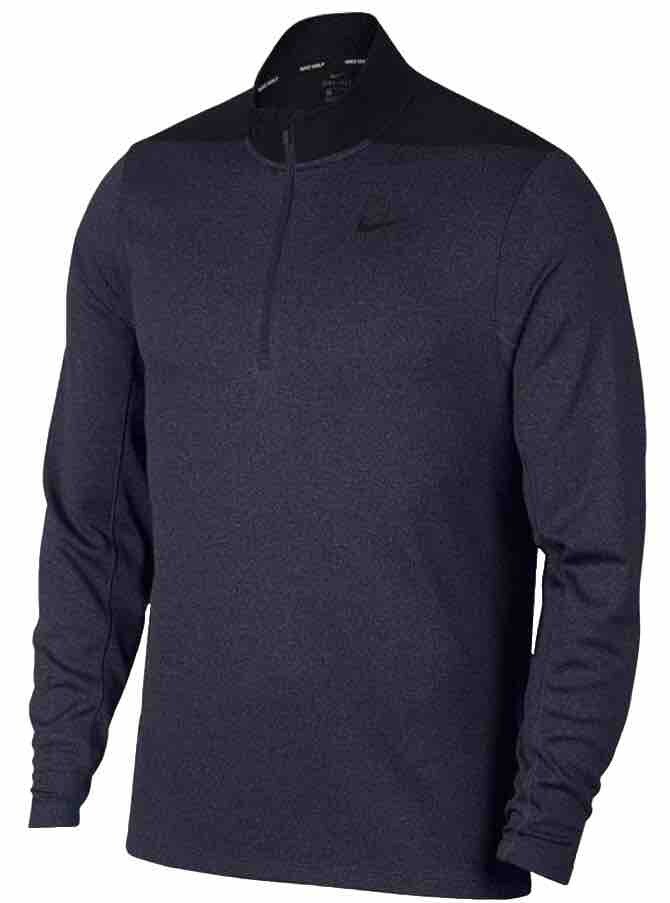 Nike Dri Fit 1/4 Zip Active Pullover Long Sleeve Gray Black Men’s Size Small gallery