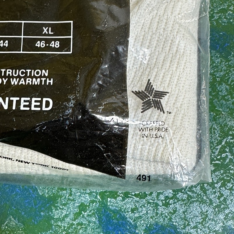 NEW Wright's Raschel Knit Thermal Men's Long Sleeve XL Shirt USA Made NOS NWT gallery
