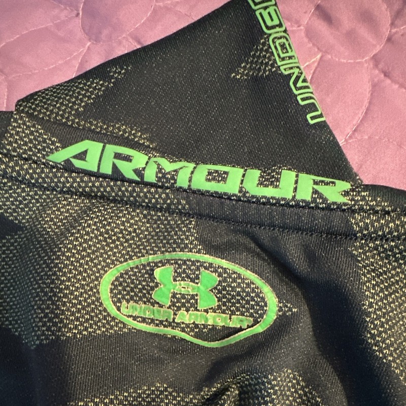 Under Armour ColdGear Men's LG/G Green/Black Camo Compression Crew Neck Shirt gallery