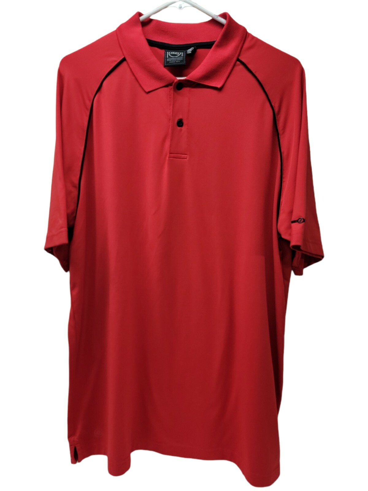 STORMTECH Mens Red Large Activewear Polo Shirt Short Sleeve Collar Side Slit gallery