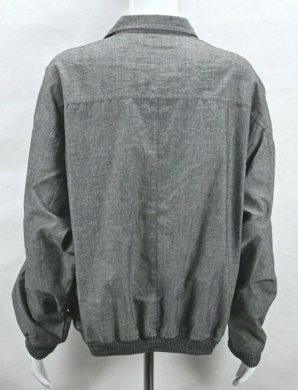Retro Members Only Pullover Long Sleeve Gray Three Button Top Size L RN#28593 gallery