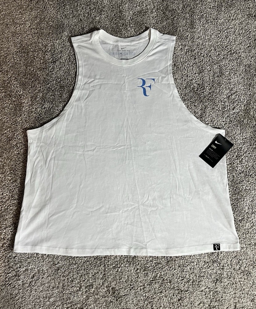 Nike Roger Federer RF 2018 Wimbledon Sleeveless Tennis XL Shirt NWT AR1933-100