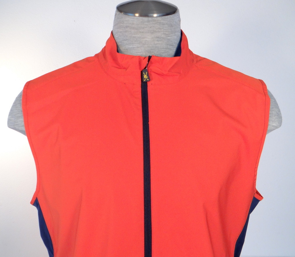 Men's XL Polo Golf Ralph Lauren Orange Vest Packable Water Resistant Zip Front gallery