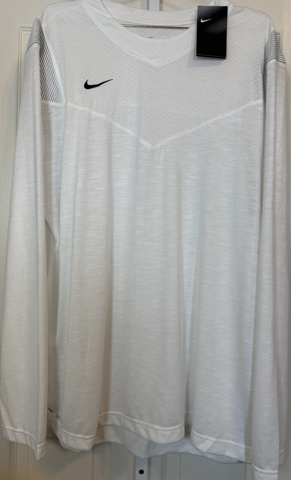 Nike Men’s Sideline UV Long Sleeve Training Top White Dri-Fit CW3539-100 XXL NWT gallery