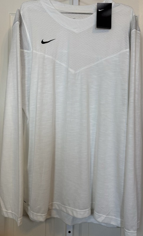 Nike Men’s Sideline UV Long Sleeve Training Top White Dri-Fit CW3539-100 XXL NWT gallery