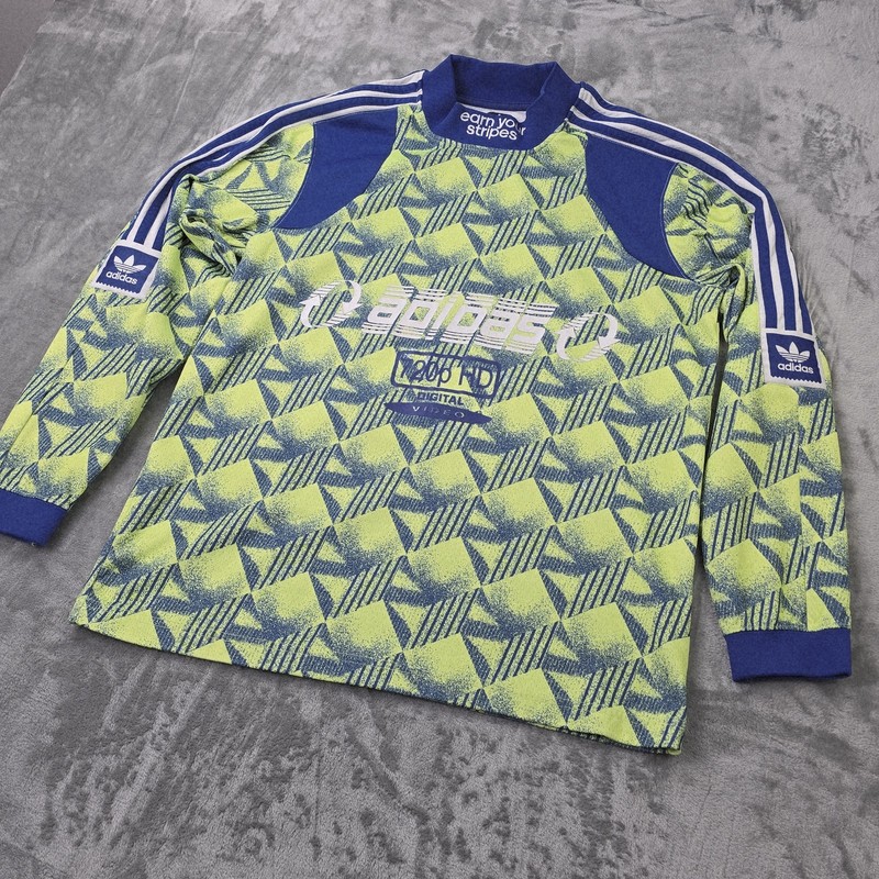Adidas Bootleague Jersey EC8686 Yellow Blue Football Shirt Medium gallery