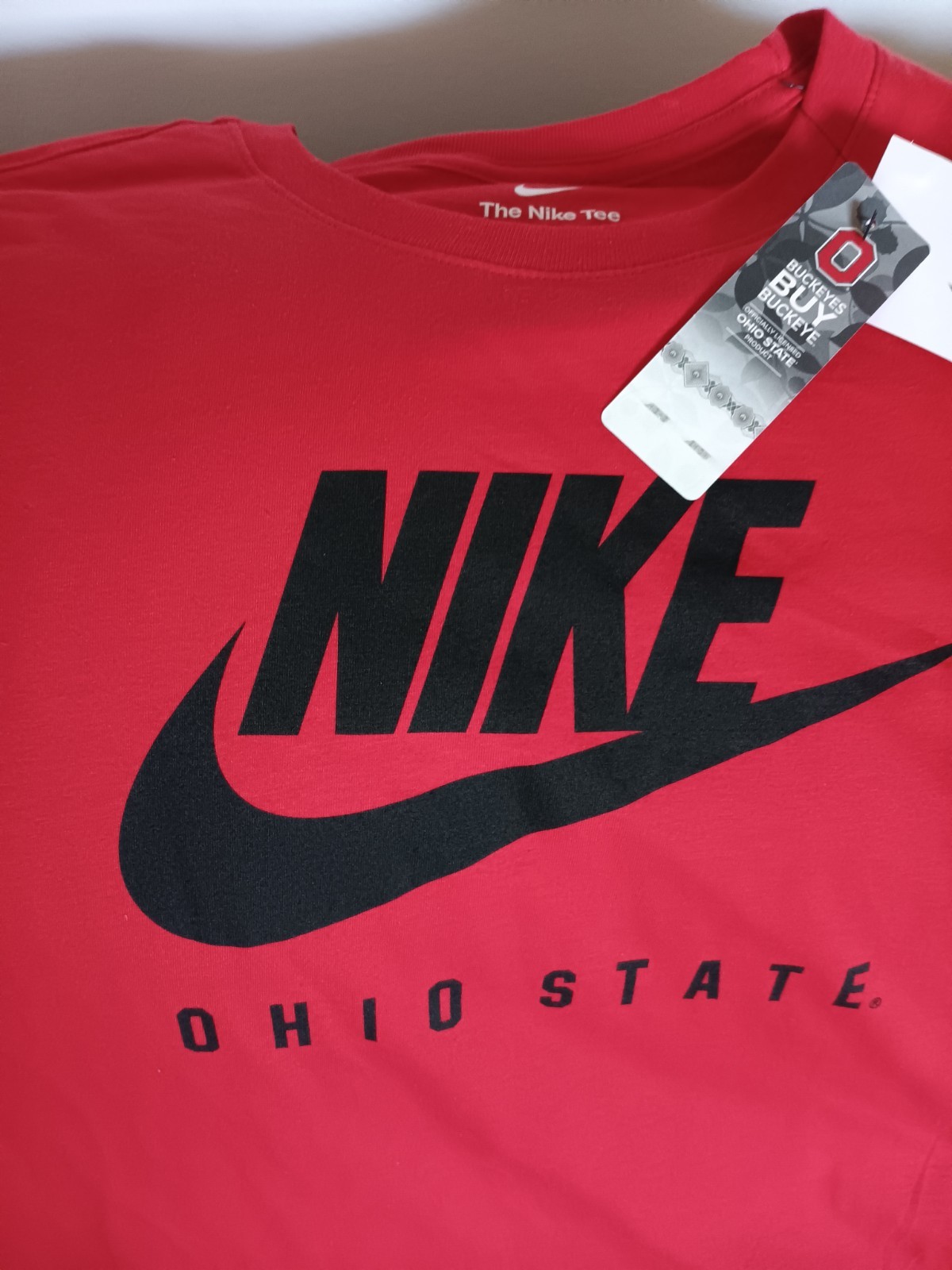 NWT NIKE TEE TSHIRT MEN'S OHIO STATE BUCKEYES RED SIZE LG, BRAND NEW NIKE LOOK. gallery