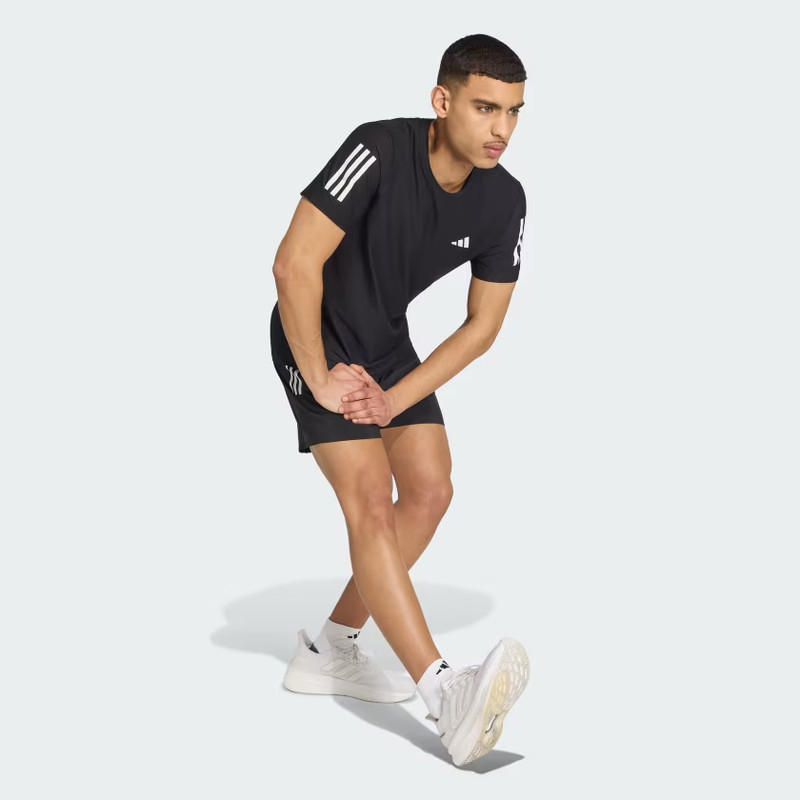Adidas 2XL Men's Essentials Black & White Own the Run Tee gallery