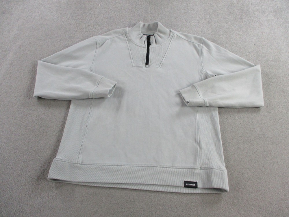 Legends Apparel Pullover Mens Large Gray Highland Quarter Zip Performance Mock