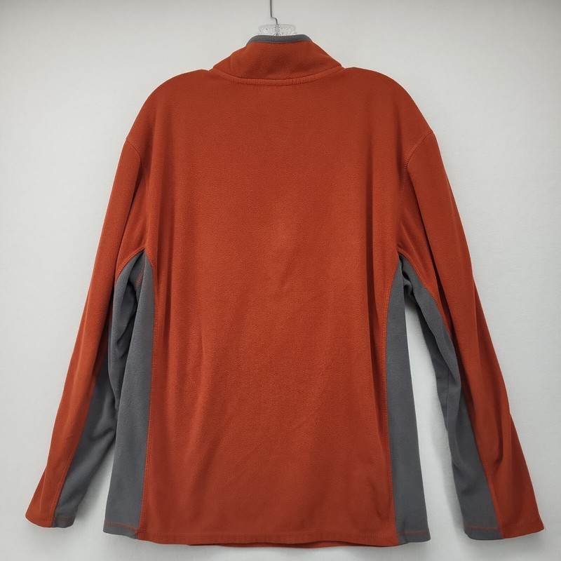 NORDICTRACK MEN'S SHIRT RUST GRAY SIZE LARGE PULLOVER ATHLETIC FLEECE TOP gallery