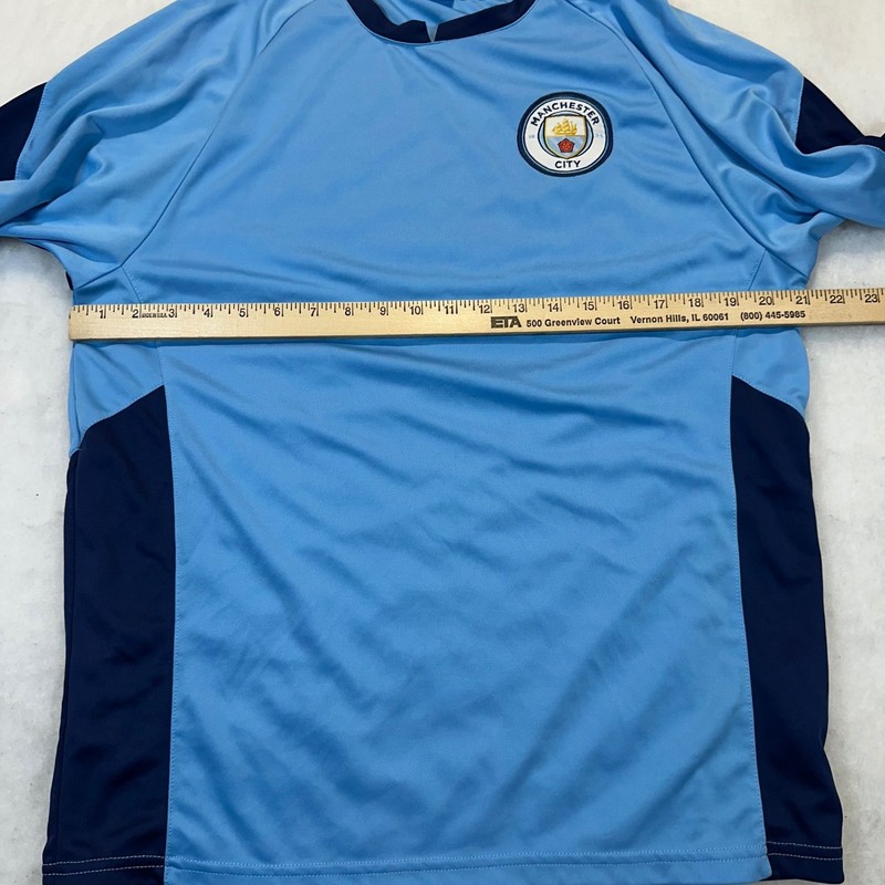 Icon Sports Manchester City Soccer Jersey Mens Large Blue Sporty Gorpcore Tee gallery