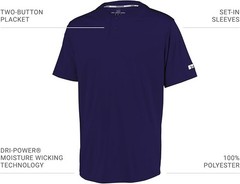Russell Athletic Performance Two-Button Solid Jersey Purple XL
