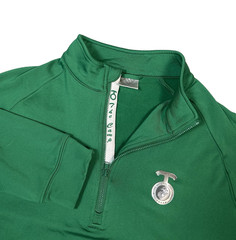 Camp Pendleton Marine Memorial Golf Pullover Mens Medium Green Levelwear 1/4 Zip