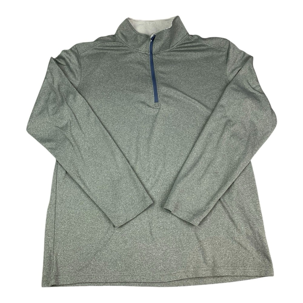 Maelreg 1/4 Zip Performance Pullover Top Gray Moisture Wicking Mens Size Large