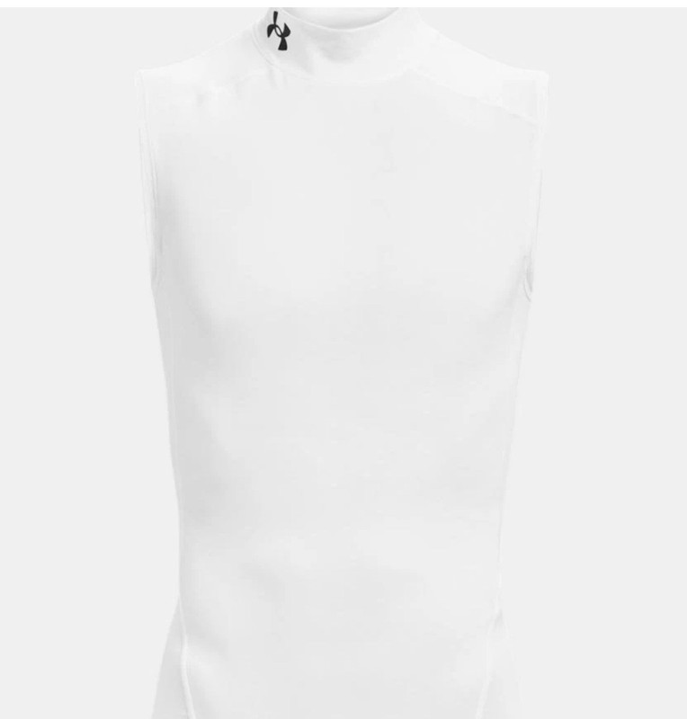 Under Armour Men's Compression Mock Sleeveless, White, 2X/2TG/2EG gallery