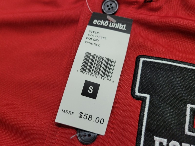 Ecko Unltd Jersey Mens Small Red Button Down Street Wear Hip Hop Baseball NWT gallery