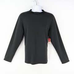 Open Trails Activewear Long Sleeve Shirt Mens Size L Black Stretch Crew Neck NEW