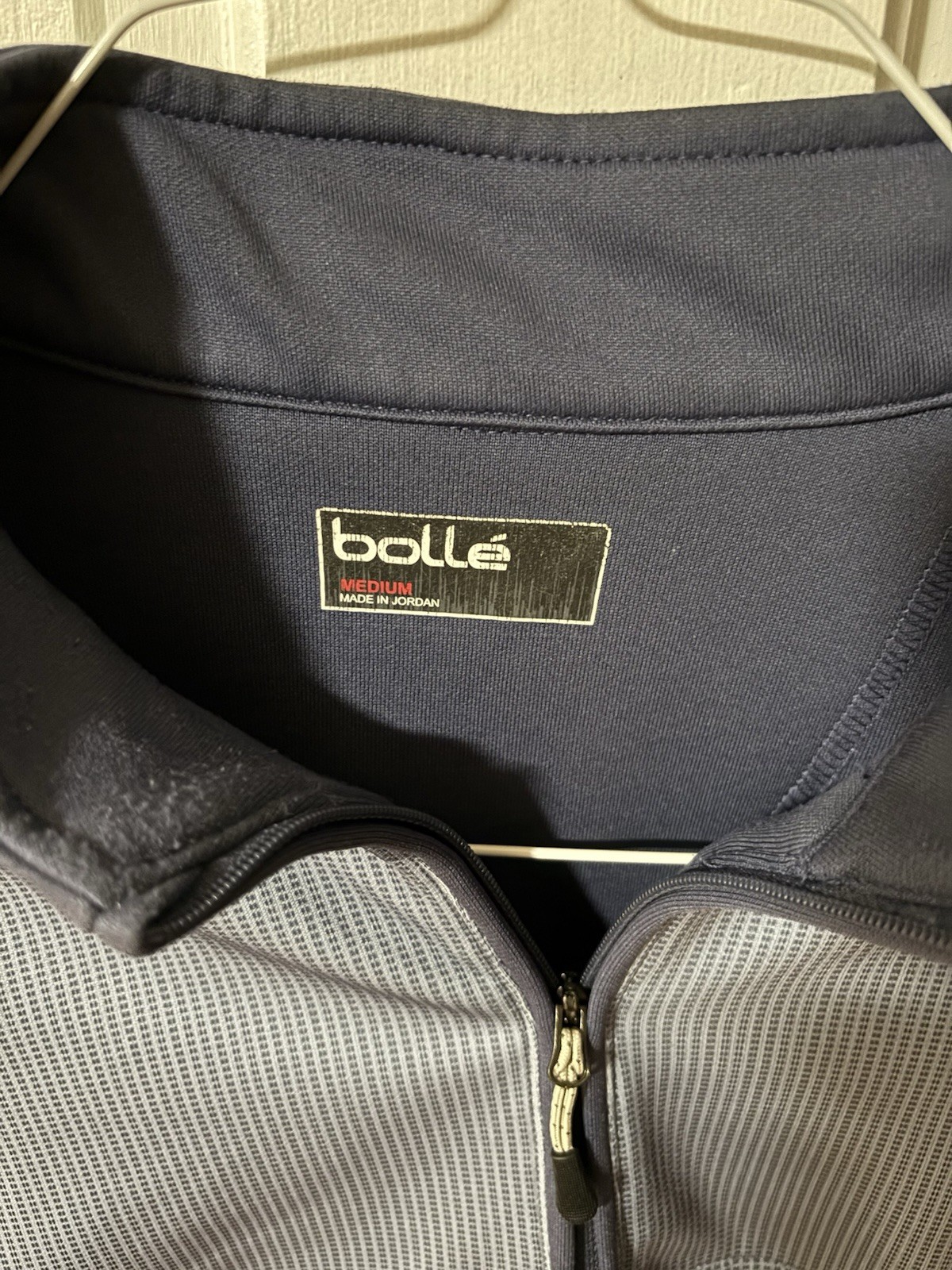 BOLLE Men's (Medium) Slate Blue Long Sleeve 1/4 Zip Athletic Shirt Golf Hiking gallery
