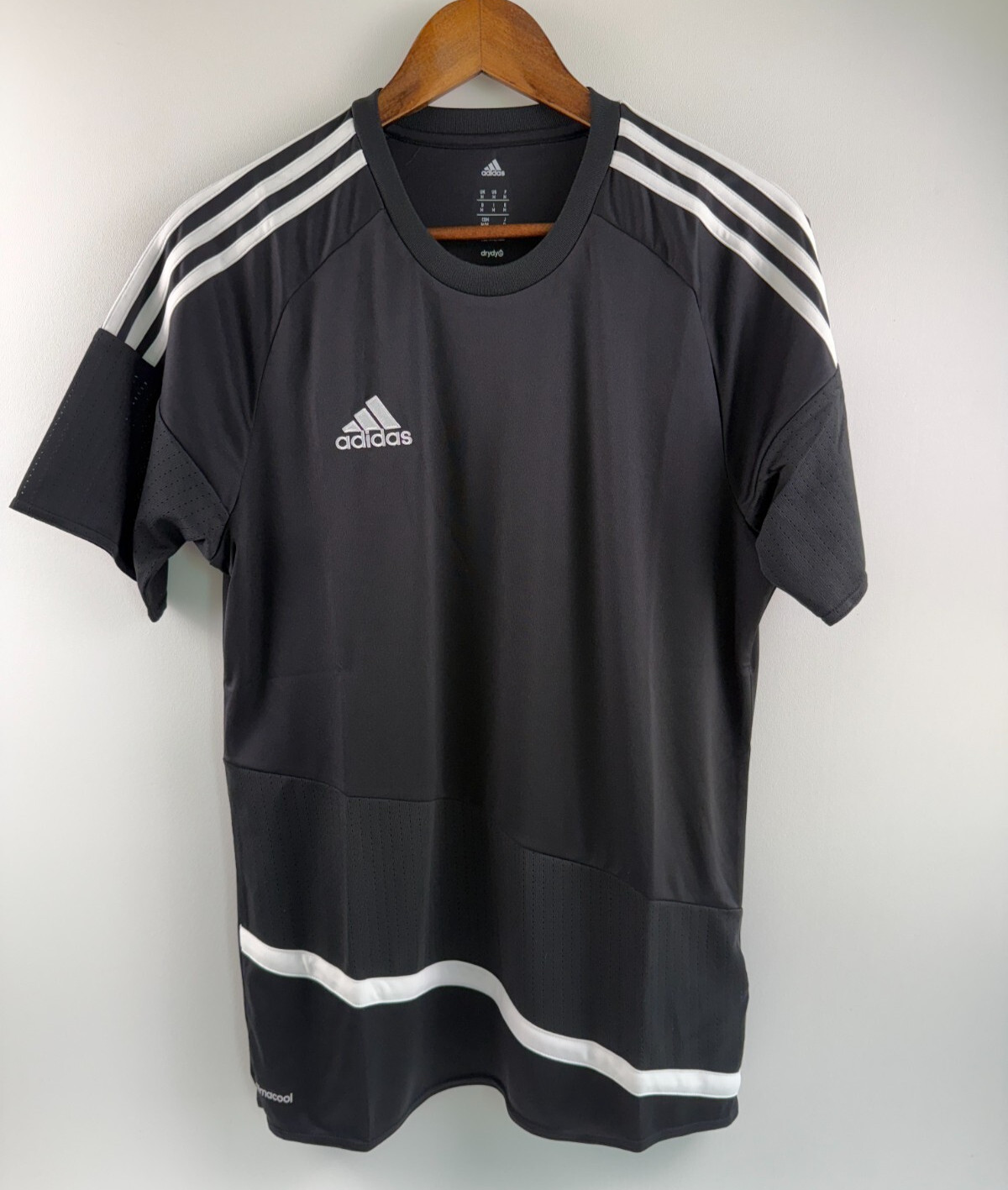 Adidas Men Climacool Regi 16 Jsy Short Sleeve Athletic Shirt Black Size S NWT gallery