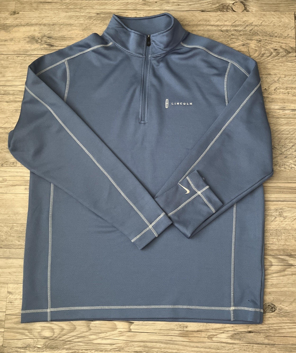 Nike Golf Men’s XL Therma Fit 1/4 Zip Pullover Blue Lincoln Logo Auto Promo gallery