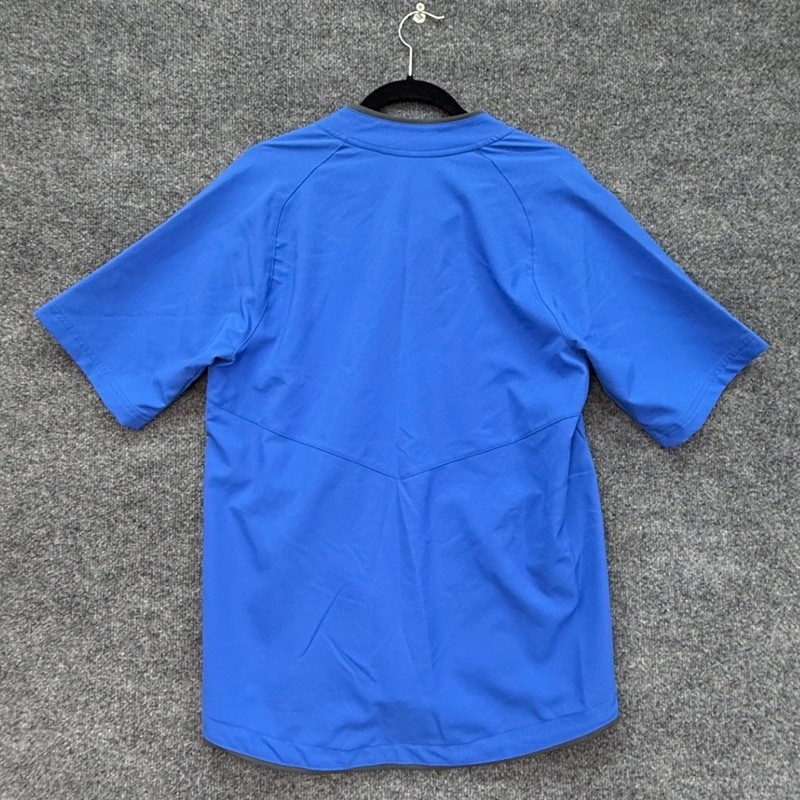 Nike Baseball Pullover Mens Small Blue Short Sleeve Snap Henley Training gallery