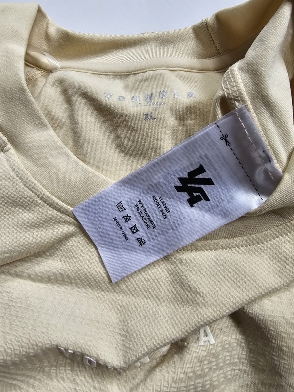 YoungLA SuperVillain Compression Tee Beige Men's SZ XL #475 Gym Training gallery