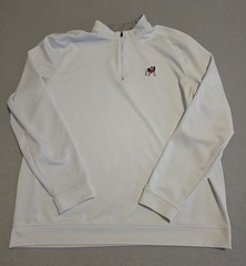 Johnnie-O Georgia Bulldogs Freeborne Performance 1/4 Zip White Size XL Free Ship