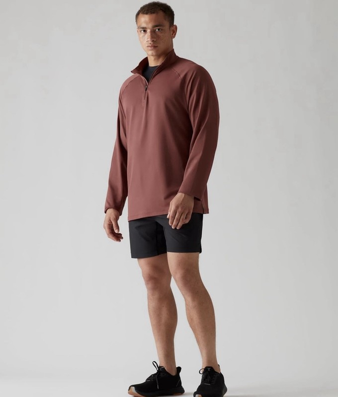Rhone Session 1/4 Zip Pullover Maroon UPF 50+ Performance Golf Men’s Large gallery