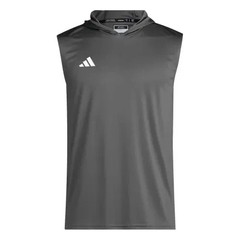 NWT $40 Adidas Mens D4T Sleeveless Hoodie Grey IR6350 Aeroready Training Tank