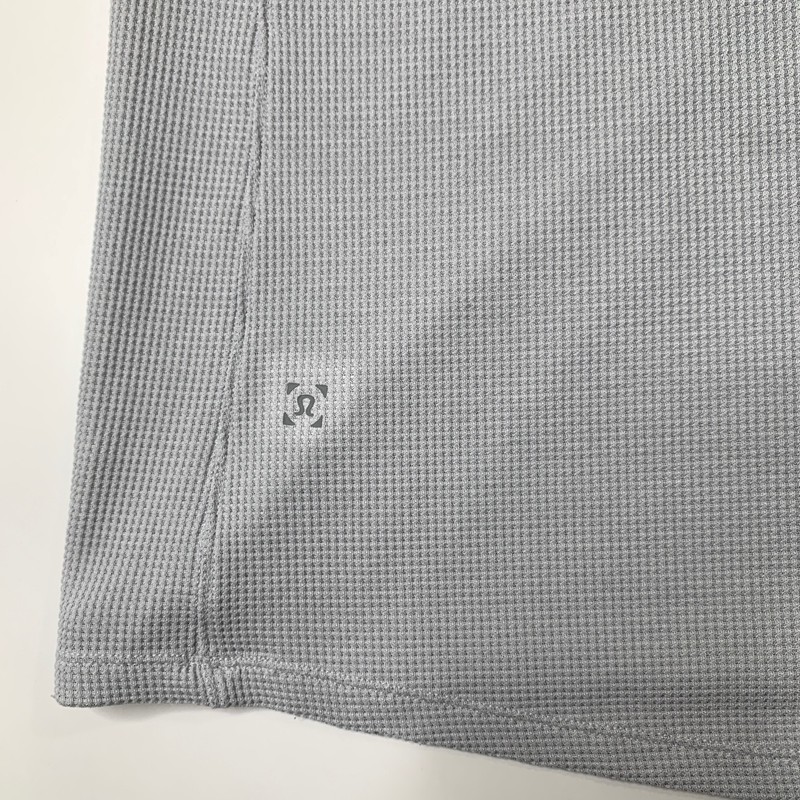 Lululemon Shirt Mens Large Lighthouse Shift Stich Henley Waffle Knit Long Sleeve gallery