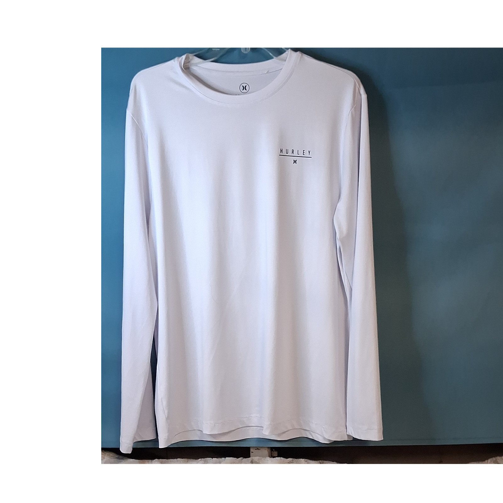 Hurley Men's White Long Sleeve Lightweight Graphic T-Shirt Size M gallery