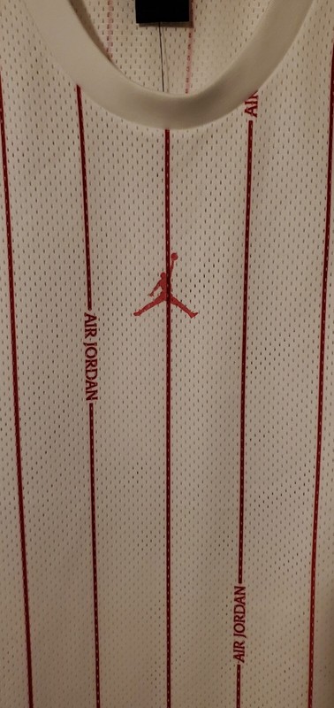 Air Jordan Basketball Jersey Mens XL White Red Pinstripe New DM1380 100 gallery