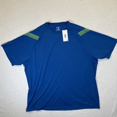 Liberty Pro Shirt Mens 5XL Athletic Performance Short Sleeve Stretch Blue Green
