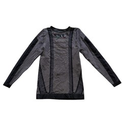 SIX2 Base Layer Shirt Mens M Black L/S Seamless Performance Top lightweight knit