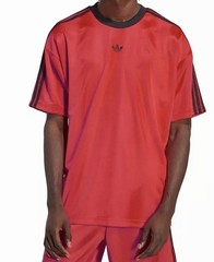 Adidas Jacquard Jersey Short Sleeve Shirt Small Lucid Red Men NWT Adicolor ST
