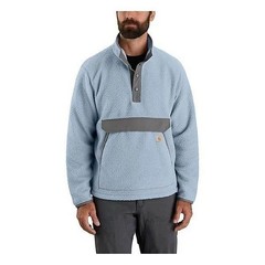 Carhartt Men’s Relaxed Fit Fleece 1/4 Snap Pullover Neptune Blue, XL, NWT $99