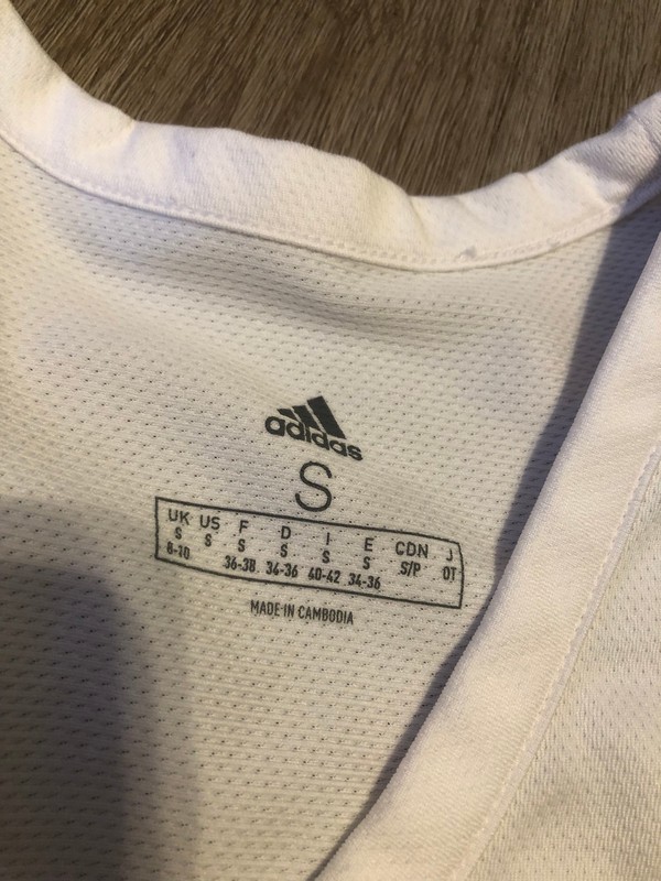 Adidas Sleeveless Tank Top Shirt White and Maroon Red Small S (H882) gallery