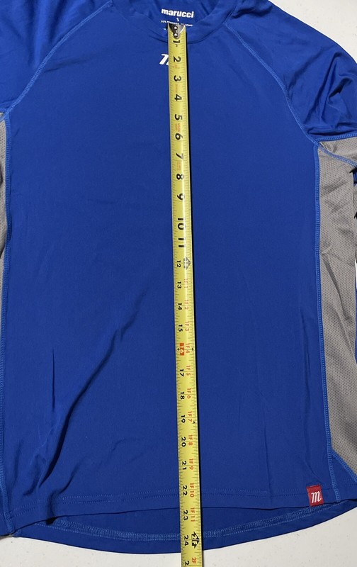 Marucci 3/4 Sleeve Performance Base Layer Shirt Men's Size Small Royal Blue gallery