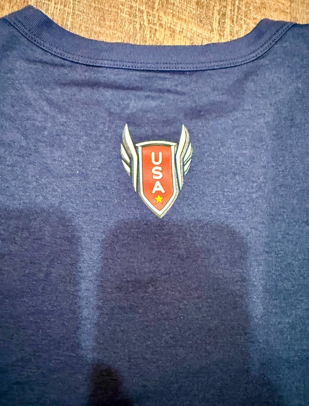 Nike Fit Dry Pro Elite Team USA USATF Running XC Navy Men's M Medium LS T-Shirt gallery