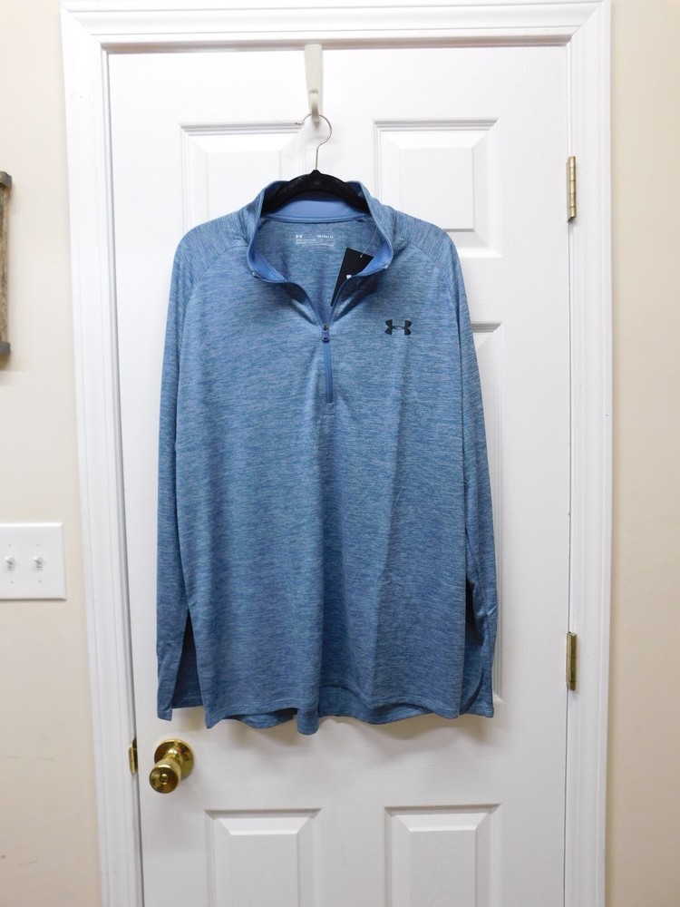 Under Armour Tech™ ½ Zip Long Sleeve Shirt-Blue-XL-1328495-NWT