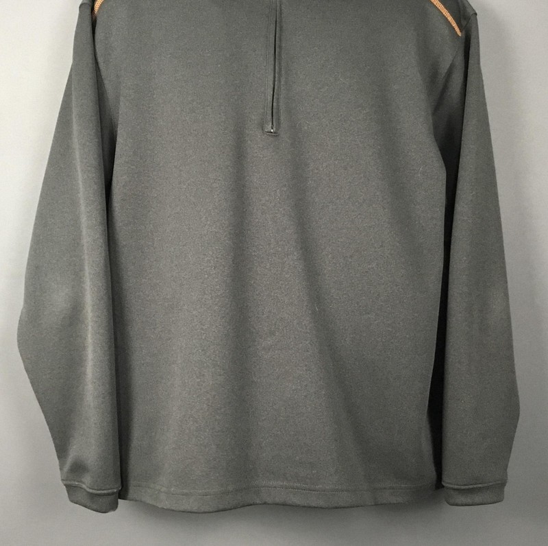 Pebble Beach Pullover Shirt Mens Large Gray 1/4 Zip Mock Neck Performance Golf gallery